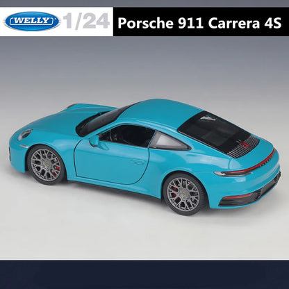 Welly 1:24 Porsche 911 Carrera 4S Coupe Alloy Sports Car Model Diecasts Metal Toy Vehicles Car Model Simulation Childrens Gifts